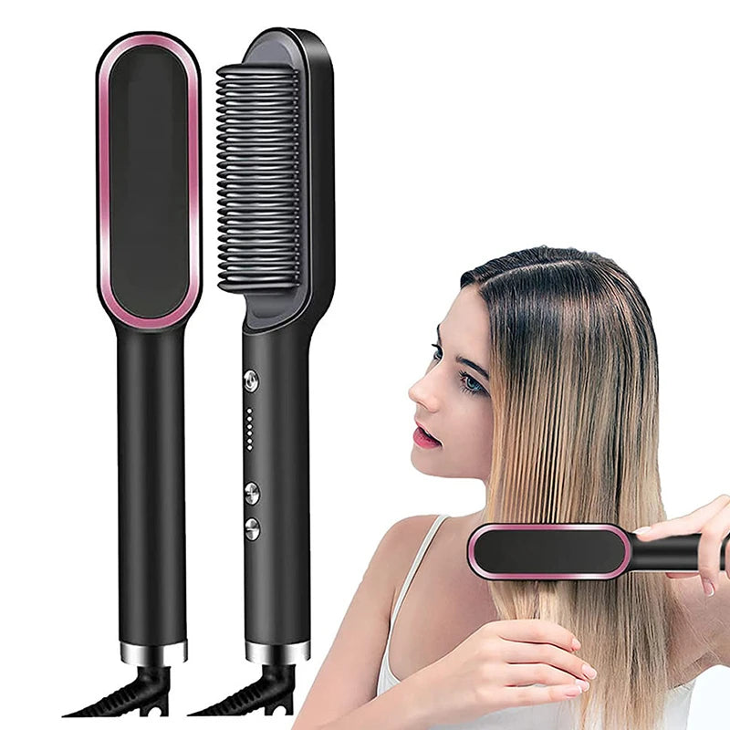 Escova Elétrica de Cabelo Alisadora Bivolt