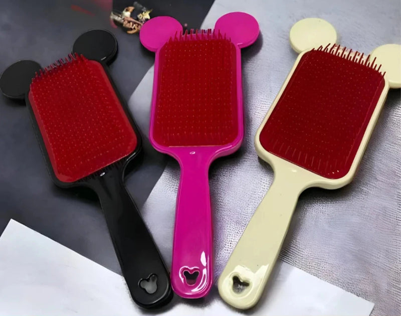 Escova Raquete Orelhinha Anti-Frizz todo tipo de Cabelo - Desembaraça sem Quebrar os Fios