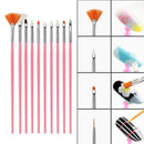 Kit Profissional de 15 Pincéis para Nail Art