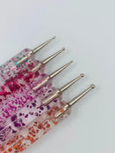 Kit de 5 Pincéis Boleadores de Ponta Dupla para Nail Art