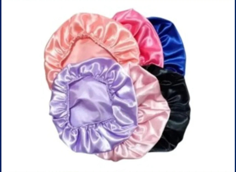 Touca de Cetim Anti-Frizz com Elástico Multicolorida para Cabelo