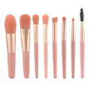 Kit C/ 8 Peças Lindas Conjunto de Pinceis de Maquiagem Moderno C/ Estojo