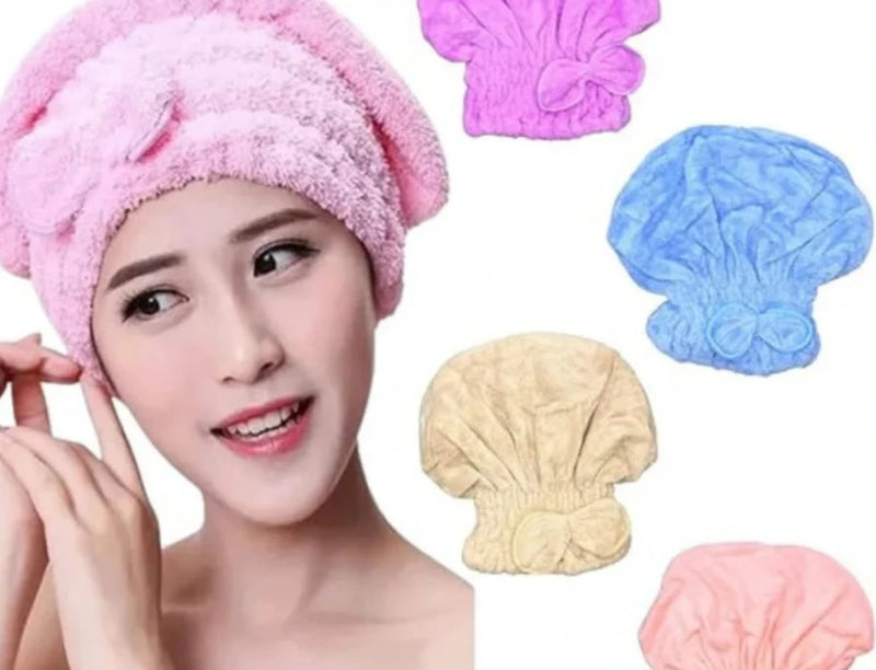 Touca Mágica de Microfibra para Cabelo - Secagem Rápida e Alta Absorção
