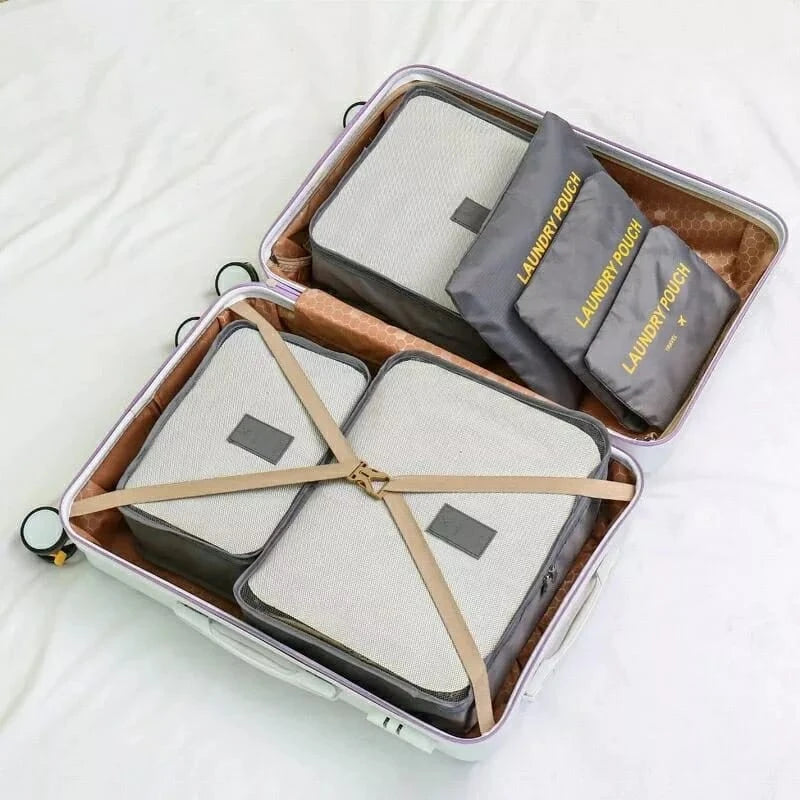 Kit 6 Bolsas Organizadoras para Viagem
