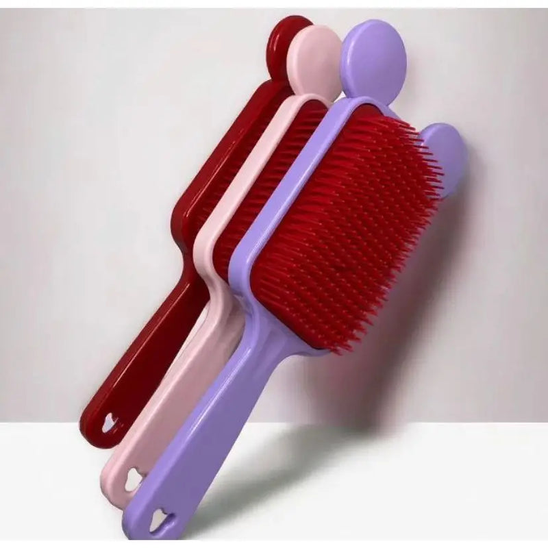 Escova Raquete Orelhinha Anti-Frizz todo tipo de Cabelo - Desembaraça sem Quebrar os Fios