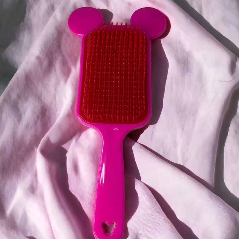 Escova Raquete Orelhinha Anti-Frizz todo tipo de Cabelo - Desembaraça sem Quebrar os Fios