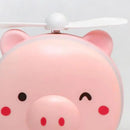 Espelho de Maquiagem Portátil com LED e Mini Ventilador USB