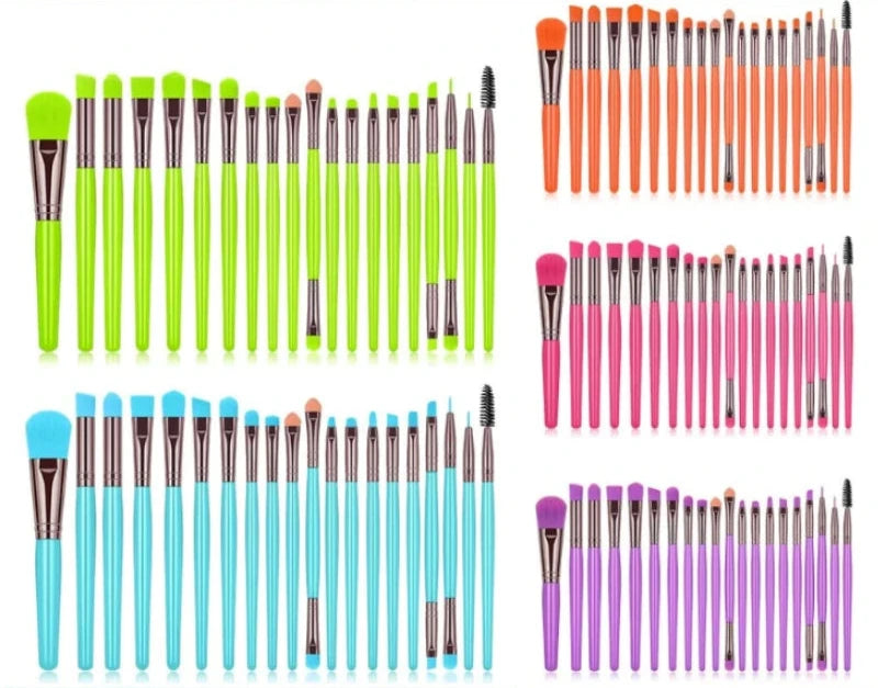 Conjunto de 20 Pinceis Profissionais Resistentes e Lindos