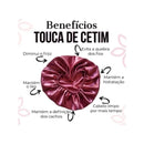 Touca de Cetim Anti-Frizz com Elástico Multicolorida para Cabelo