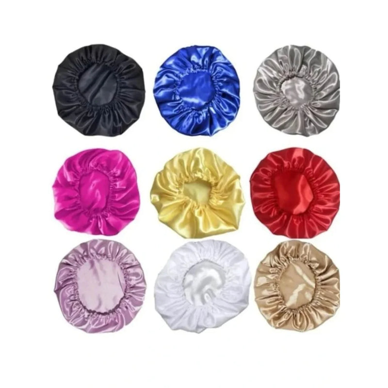 Touca de Cetim Anti-Frizz com Elástico Multicolorida para Cabelo