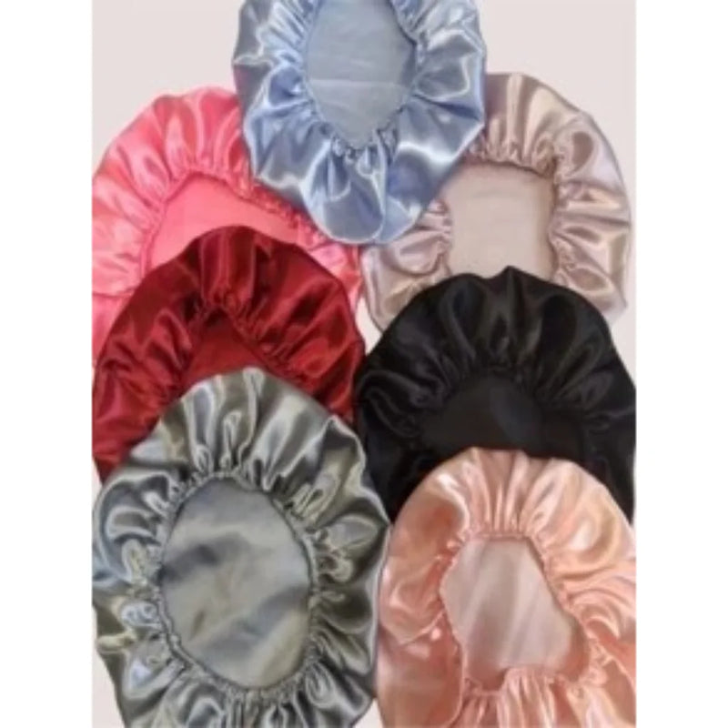 Touca de Cetim Anti-Frizz com Elástico Multicolorida para Cabelo