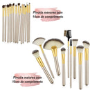 Kit Pinceis Maquiagem Profissional 24 Peças com Estojo Organizado